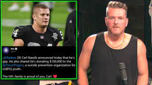 Pat McAfee Reacts To Carl Nassib Coming Out; First Active Gay NFL Player -  YouTube