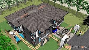 Design banglo 2 tingkat (hitam dan putih). Penafian 15 Minit Siapkan Kira Kos Bina Luas Rumah Banglo Pdf Download Gratis
