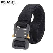 Best Ybt Unisex Canvas Belt Quick Release Alloy Insert Buckle Men Nylon Belt Outdoor Casual Sport Men Cowboy Belt Size Chart Batman Belt From