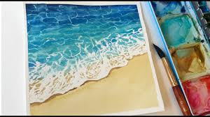 Here are 30+ watercolor painting ideas that are great for beginners to advanced artists. Easy Ocean Waves Watercolor Step By Step Watercolor Tutorial In Under 10 Minutes Youtube