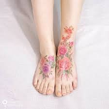 Rose Bouquet Tattoo By Tattooist Silo Foot Tattoos Vintage Flower Tattoo Flower Tattoo Foot