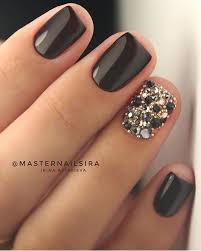 Beautify your own matte nail polish with golden rhinestones, and give that dark night the shining of thousand golden stars. Dark Nail Designs Nail Art Winter Nail Art Design Winternails Art Dark Design Designs Nail Winter Wintern Nail Designs Gel Nail Designs Winter Nails