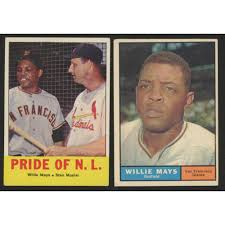 Few who saw the cardinals' legend in person thought a better ballplayer existed. Lot Of 2 Willie Mays Baseball Cards With 1 1961 Topps 150 1 1963 Topps 138 Pride Of Nl Willie Mays Stan Musial Pristine Auction