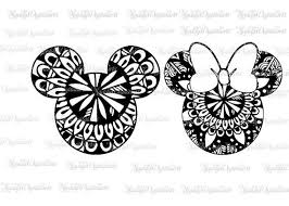 Mickey Mandala Mouse Svg File Minnie Mandala Svg Vinyl Mickey Silhouette Disney Designs Mickey Mouse Art