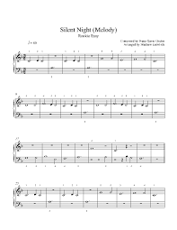 ^d ^d b ^c ^c g all is calm, all is bright. Silent Night Melody By Traditional Piano Sheet Music Rookie Level