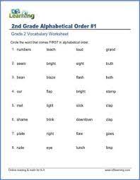 You can download the pdf below, download: Alphabetical Order For Grade 2 K5 Learning