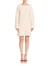 See By Chloe Wool Sweater Dress In Ecru Natural Lyst