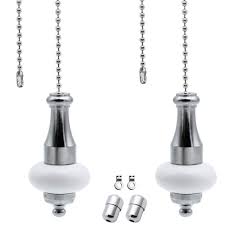 Hykolity 4ft 42w linkable led shop light with pull chain, hanging or flushmount. Sptwj 2 Pack Light Pull Chain Bathroom Light Ceiling Light Fan Switch Pull Cord Weight Handle Metal Chrome Plated With Buy Online In Bahamas At Bahamas Desertcart Com Productid 180560090