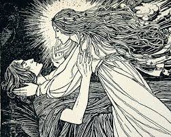 No Long Time Hence Also I See Thy Wasted Fingers Twine Within The Tresses Of Her Hair That Shineth Gloriously Early Whimsical Art Classic Fairy Tales Art