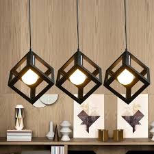 Ahsap Kare Avize Iluminacao Da Sala De Jantar Iluminacao Pendente Luminarias Penduradas