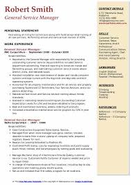 First citizens bank & trust, raleigh, nc. General Service Manager Resume Samples Qwikresume