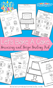 Let S Bake A Cake Measuring And Recipe Reading Pack Includes Early Reader Book I Am Baking A Cake Teaching Child To Read Early Readers Books Preschool Cooking
