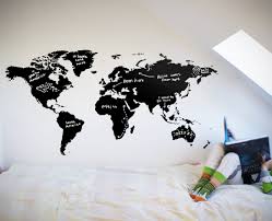 14.25'' h x 9.5'' w. World Map Chalkboard Your Decal Shop Nz Designer Wall Art Decals Wall Stickers Wall Murals