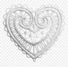 Download White Lace Heart Png Transparent Png Vhv