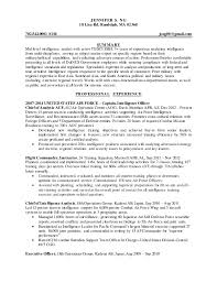 intelligence specialist resume