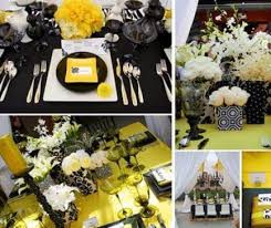 Black And White Baby Shower Decorations Yellow Black And White Baby Shower Theme Yellow Wedding Decorations On Black And Yellow Sunflower Themed Wedding Damask Wedding Decor Yellow Wedding Flowers