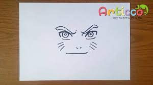 Begin by drawing two curved lines beneath the eyebrow. How To Draw Naruto Face Youtube