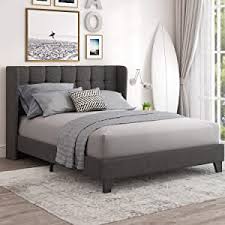 Our custom upholstered beds & headboards bring cool, relaxing style to any bedroom. Einfach Full Upholstered Wingback Platform Bed Frame With Headboard Mattress Foundation With Wood Slat Support And Square Stitched Headboard No Box Spring Needed Easy Assembly Dark Grey Home Kitchen Amazon Com