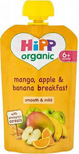 Hipp Organic Mango Apple Banana Breakfast With Wholegrain Cereals 6mths 100g Sleepychef Com Everythin Banana Breakfast Hipp Organic Baby Food Recipes