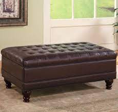 Coaster Ottomans Traditional Oversized Faux Leather Storage Ottoman A1 Furniture Mattress Ottomans