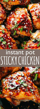 Instant Pot Sticky Chicken Thighs Tender Deliciously Juicy Fall O Instant Pot Chicken Thighs Recipe Instant Pot Dinner Recipes Instant Pot Recipes Chicken