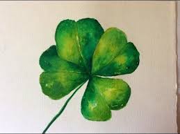 How To Paint An Irish Four Leaf Clover Tutorial With Watercolor Youtube Clover Painting Four Leaf Clover Drawing Four Leaf Clover Tattoo