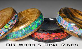 This tutorial focuses on the bent wood method, in which to protect the ring and enhance its durability, apply superglue as a finish. Diy Opal Inlaid Wood Rings