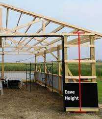 The roof is supported by the poles which make up the outside barrier of the barn. Pole Building Plans Following Directions