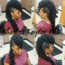 There are many different ways you can style your hair to a mohawk style depending. Mohawk Short Hair Styles Womens Hairstyles Curly Weave Hairstyles
