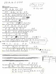 Bloom Moriah Peters Guitar Chord Chart Capo 2nd Fret Moriah Peters Guitar Chord Chart Guitar Chords