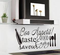 Farmhouse Kitchen Wall Decal Bon Appetit Word Collage Kitchen Wall Quotes Vinyl Wall Lettering Kitchen Wall Decals