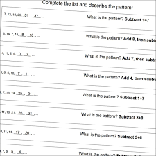 Math Worksheets Mixed Operation Patterns Math Worksheets Number Patterns Worksheets Printable Math Worksheets