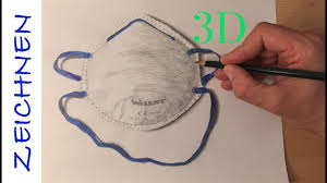 3d Zeichnen Fur Anfanger Lernen Wie Zeichnet Man Ein Mundschutzmaske 3d Coronavirus Maske Youtube