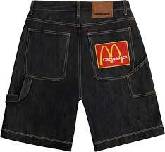 Get a premium quality pair from superdry, wear with your favourite tee and you're ready to go. Cactus Jack X Mcdonald S Blue Denim Cj Arches Patch Shorts Incorporated Style