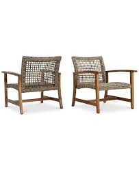 Noble House Jensen Outdoor Club Chairs Set Of 2 Reviews Furniture Macy S Club Chairs Outdoor Furniture Chair Set