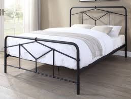 Hudson full faux leather upholstered platform bed frame with tufted headboard. Flintshire Axton Black Metal Bed Frame Buy Online At Bestpricebeds