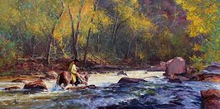 The Crossing Oil On Canvas By Robert Hagan By Robert Hagan Deviantart Com On Deviantart Oil On Canvas Native American Paintings Art