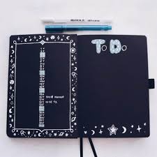 In August I M Moving To The Blackout Book And Challenging Myself To Just Use Two Pens Check Out My P Blackout Book Bullet Journal Layout Bullet Journal Themes