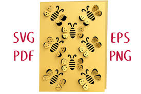 Download Honeybee 3d Card Graphic By Nic Squirrell Creative Fabrica PSD Mockup Templates