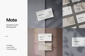 Download Mote Business Card Mockups Design Cuts