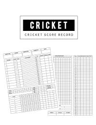 Cricket is a most famous sport around the world and people of all ages love to play. Cricket Score Record Cricket Score Keeper Game Record Notebook Has Room For Many Details Of Play From Batsman Runs Cumulative Run Tally To Bowler Stats Size 8 5 X 11 Inch 100 Pages