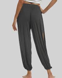 Women Harem Pants Casual Side Slit Cuffed Sweatpants Yoga Pants Solid Long  Pants Belly Dance Pants Boho Wide Trousers Streetwear - Pants & Capris -  AliExpress