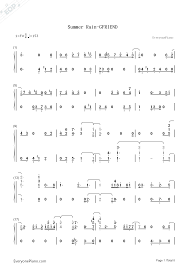 Check spelling or type a new query. Summer Rain Gfriend Numbered Musical Notation Preview