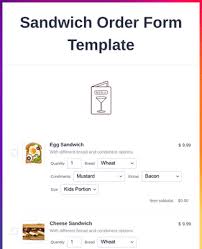 Try to use a quote sandwich for quotes and paraphrases to keep the emphasis on your own ideas. Sandwich Order Form Template Jotform