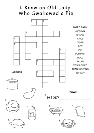 Crossword Puzzles For Kids Fun Thanksgiving Crossword Word Puzzles For Kids Thanksgiving Crossword Puzzle
