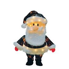 If you are interested in other products related to music box snowman santa christmas sticker music box santa claus snowman window sticker new year decoration door. Candy Cane Lane 24 In 3d Santa Claus In Camo Suit Yard Decor 66726 Myt The Home Depot