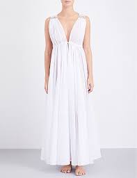 Three Graces London Stray Pleasures Cotton Maxi Nightdress London Dresses Night Dress Gowns Dresses