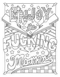 Colorful drawings colorful pictures adult coloring pages coloring books manga anime lineart japanese colors drawing journal color pencil art. Free Printable Coloring Pages For Adults With Swear Words