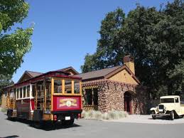 A 5hp lawnmower type engine powers the little yellow and black speeder # 86, approximately 18, freight style passenger cars also came from bell gardens and built mostly in the 60's and 70's. Sonoma Valley Wine Trolley Sonomacounty Com