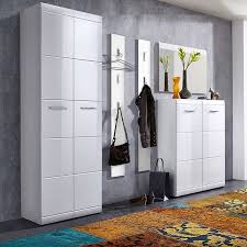 Vladon garderobenset garderobe loret mini, korpus in weiß matt/front in weiß matt. Garderoben Set Danaro 01 Hochglanz Weiss 5 Teilig B X H X T Ca 223